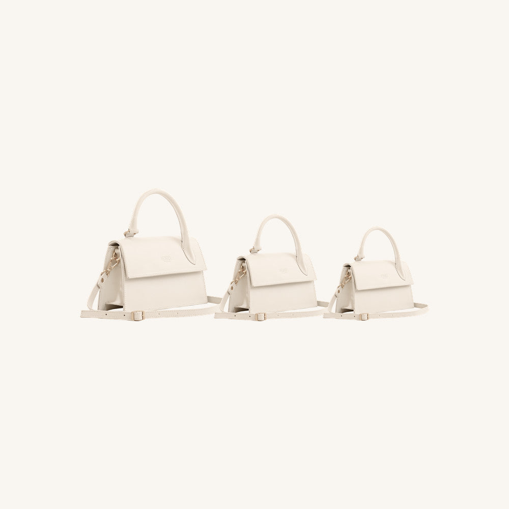 Linear Small Branca — os três tamanhos